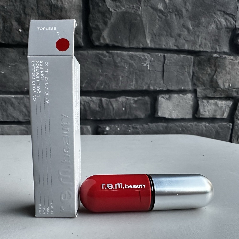 REM BEAUTY on Your Collar Liquid Lipstick 9.7ml Topless Vivid Warm Red-orange